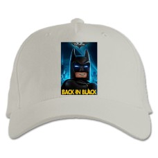 Бейсболка с принтом Лего Бэтмен Бэк Ин Блэк - белая