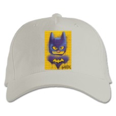 Бейсболка с принтом Лего Бетгёрл - белая