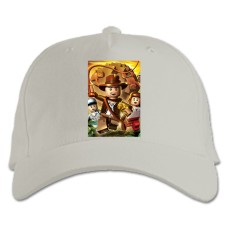 Бейсболка с принтом Лего Индиана Джонс - белая