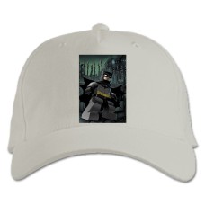 Бейсболка с принтом Лего Бэтмен Арт - белая