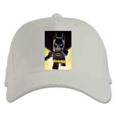 Бейсболка с принтом Лего Бэтмен Герой - белая