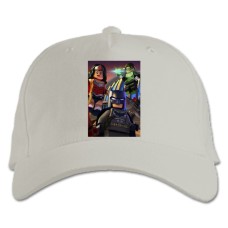 Бейсболка с принтом Лего Супергерои - белая