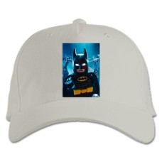 Бейсболка с принтом Лего Темный Бэтмен - белая