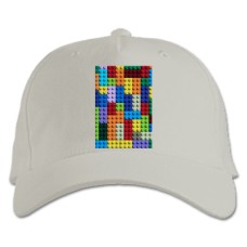 Бейсболка с принтом Лего Конструктор - белая