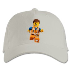 Бейсболка с принтом Лего Мужчина - белая