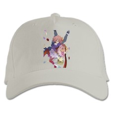 Baseball cap with Print Beyond The Boundary Mirai Kuriyama Print - white