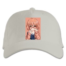 Baseball cap with Print Beyond The Boundary Kuriyama Mirai - white