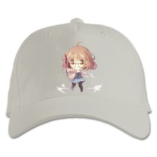 Baseball cap with Print Beyond The Boundary Little Kuriyama Mirai - white