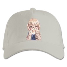 Baseball cap with Print Beyond The Boundary Crying Kuriyama Mirai - white