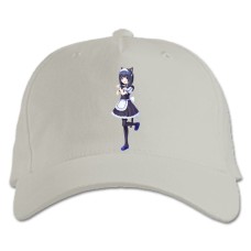 Бейсболка с принтом Неко Пара Кошачий Рай Сестра - белая