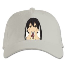 Бейсболка с принтом Кэй-Он! Адзуса Накано - белая