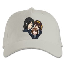 Бейсболка с принтом Кэй-Он! Девушки - белая