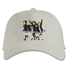 Бейсболка с принтом Кэй-Он! Герои - белая