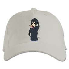 Бейсболка с принтом Кэй-Он! Адзуса Накано Гитара Сладкие - белая