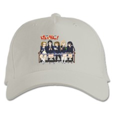 Бейсболка с принтом Кэй-Он! Принт - белая