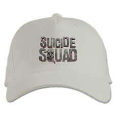 Baseball cap with Print Suicide Squad Grey Logo - white