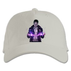 Baseball cap with Print Suicide Squad The Joker Lighting - white