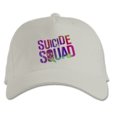 Baseball cap with Print Suicide Squad Bright Logo - white