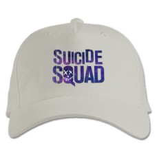 Baseball cap with Print Suicide Squad Violet Logo - white