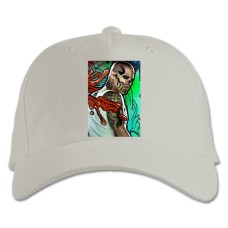Baseball cap with Print Suicide Squad El Diablo - white
