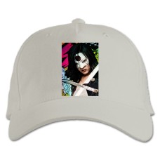Baseball cap with Print Suicide Squad Katana - white