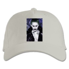 Baseball cap with Print Suicide Squad Joker Face - white