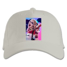 Baseball cap with Print Suicide Squad Happy Harley Quinn - white