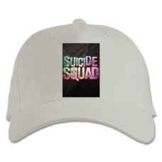 Baseball cap with Print Suicide Squad Neon Logo - white
