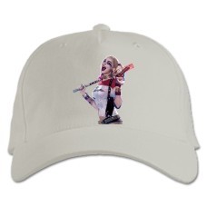 Baseball cap with Print Suicide Squad Harley Quinn Print - white