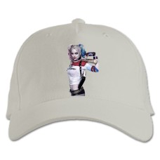 Baseball cap with Print Suicide Squad Harley Quinn Hero Girl - white