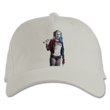 Baseball cap with Print Suicide Squad The Harley Quinn - white