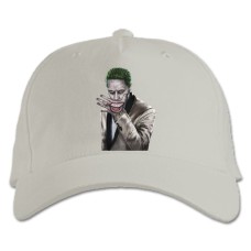 Baseball cap with Print Suicide Squad Joker Smile - white