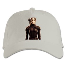Baseball cap with Print The Hunger Games Katniss Everdeen - white