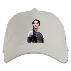 Baseball cap with Print The Hunger Games Katniss Everdeen Hero - white