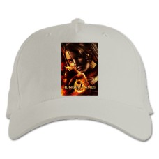 Baseball cap with Print The Hunger Games Katniss Everdeen Theme - white