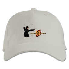 Baseball cap with Print The Hunger Games Katniss Everdeen Logo - white