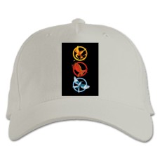 Baseball cap with Print The Hunger Games Signs - white