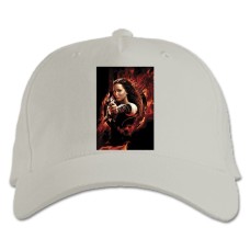 Baseball cap with Print The Hunger Games Katniss Everdeen Archer - white