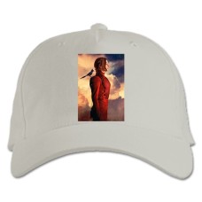 Baseball cap with Print The Hunger Games Katniss Everdeen Hero In Red - white
