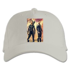Baseball cap with Print The Hunger Games Katniss Everdeen And Peeta Mellark - white