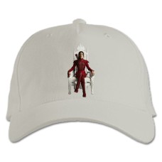 Baseball cap with Print The Hunger Games Katniss Everdeen Throne - white