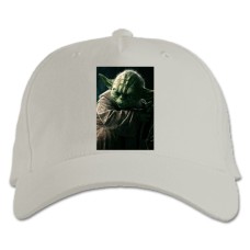 Baseball cap with Print Star Wars Yoda - white