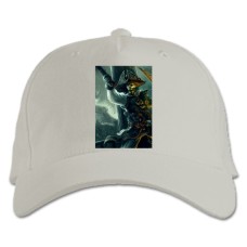 Бейсболка с принтом Пираты Карибского Моря Герой - белая