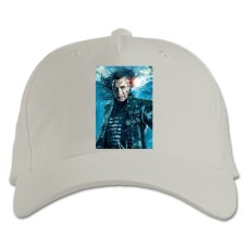 Бейсболка с принтом Пираты Карибского Моря Капитан Салазар - белая