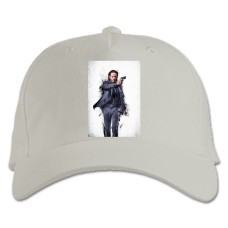 Кепка з принтом Джон Вік Головний Герой - біла