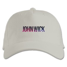 Кепка з принтом Джон Вік Головний Логотип - біла