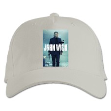 Кепка з принтом Джон Вік Героїчний Принт - біла