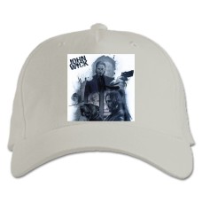 Кепка з принтом Джон Вік Колаж Принт - біла