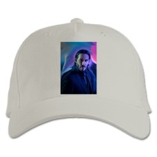 Кепка з принтом Джон Вік Арт Версія - біла