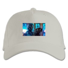 Кепка з принтом Джон Вік І Пес - біла